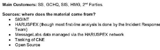 Excerpt from Snowden document